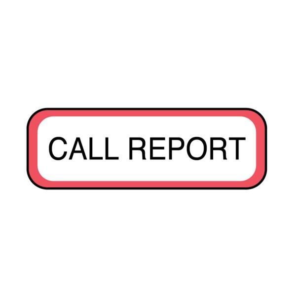 Position Labels - Call Report 1/2" x 1-1/2" White w/Red & Black